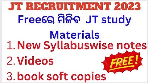 JUNIOR TEACHER 2023 | FREE STUDY MATERIALS, VIDEOS, BOOK SOFT COPIES | FREE STUDY STRATEGY #JT #OTET