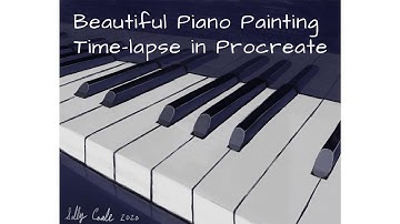 Beautiful Piano Painting Time-lapse in Procreate
