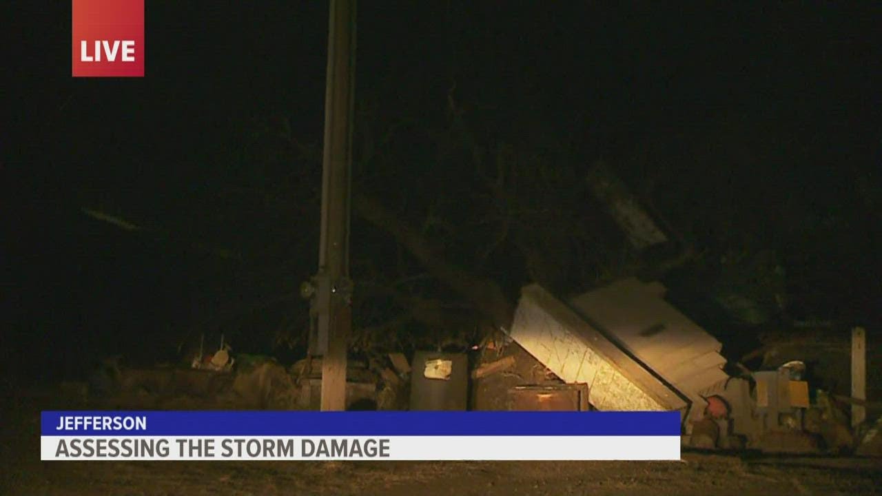 Significant damage reported in Jefferson following storms - YouTube