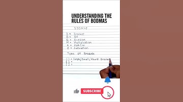 UNDERSTANDING THE BODMAS RULES - MATHEMATICS VIDEO #bodmas #bodmasrule #maths #mathstricks #shorts