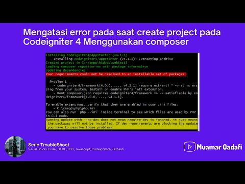 Error pada saat melakukan create project pada Codeigniter 4 Menggunakan Composer