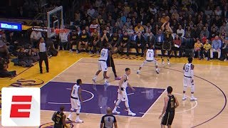 Lonzo Ball checks in and immediately buries 3 in first game back from injury | ESPN