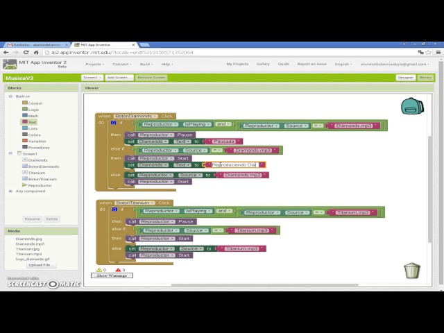 App Inventor: Player - MusicaV3