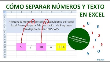 Cómo separar números (enteros) y texto en Excel