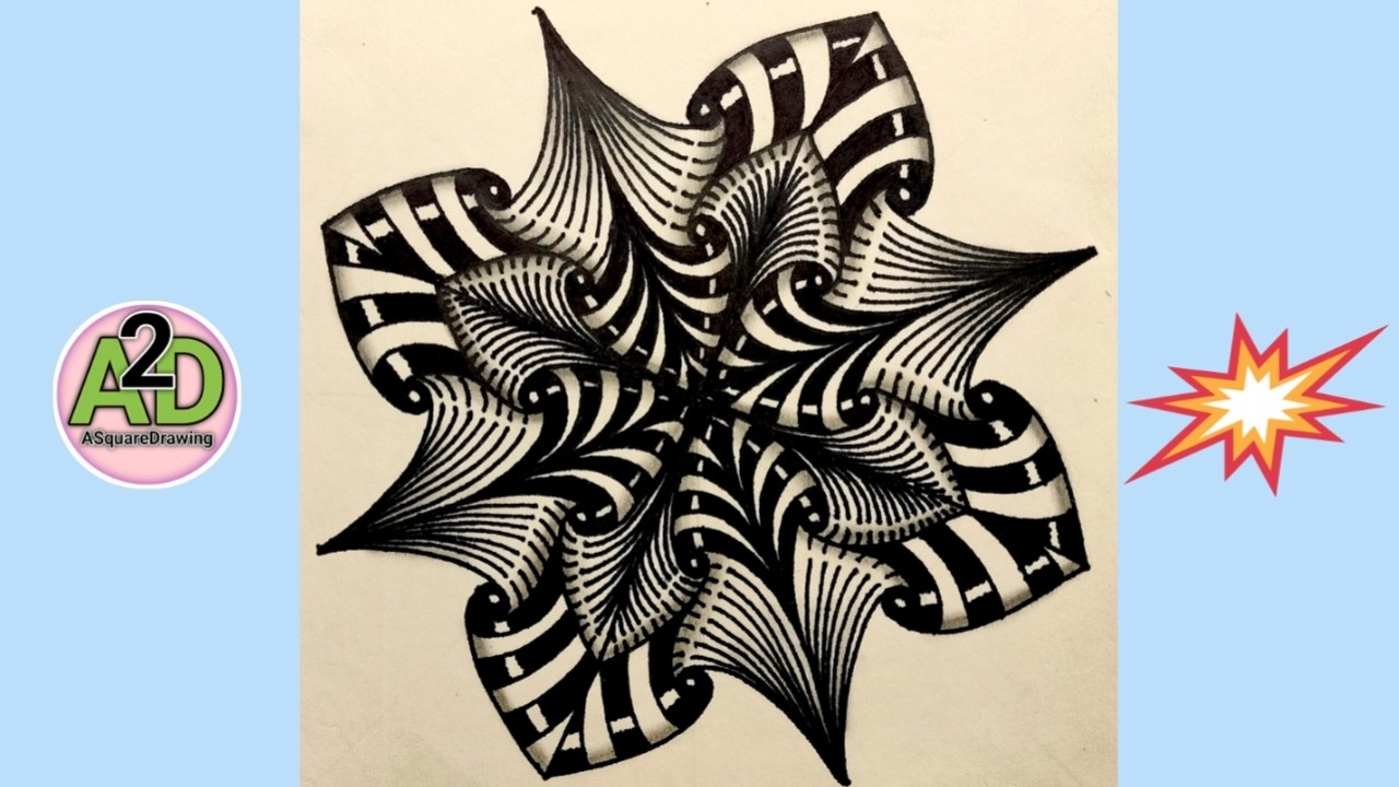 Zentangle Art Tutorial-17 | Zentangle Drawing Ideas | Zentangle Drawing Beautiful