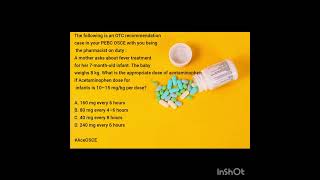 calculation question for your PEBC-OSCE PRACTICE with #AceOSCE⭐