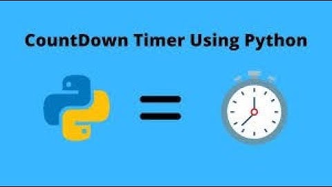 Python Countdown Timer - UNDER 1 MINUTE