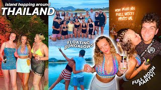 ISLAND HOPPING AROUND THAILAND! Full Moon Party & Staying in FLOATING Bungalows! 🇹🇭🌕