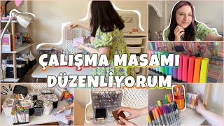 ÇALIŞMA MASAMI DÜZENLİYORUM | Kalem düzeni | Yeni organizer | maker kalem