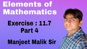 Differential Equation Ex.11.7 Part 4 Elements Maths Class 12 By Manjeet Malik Sir