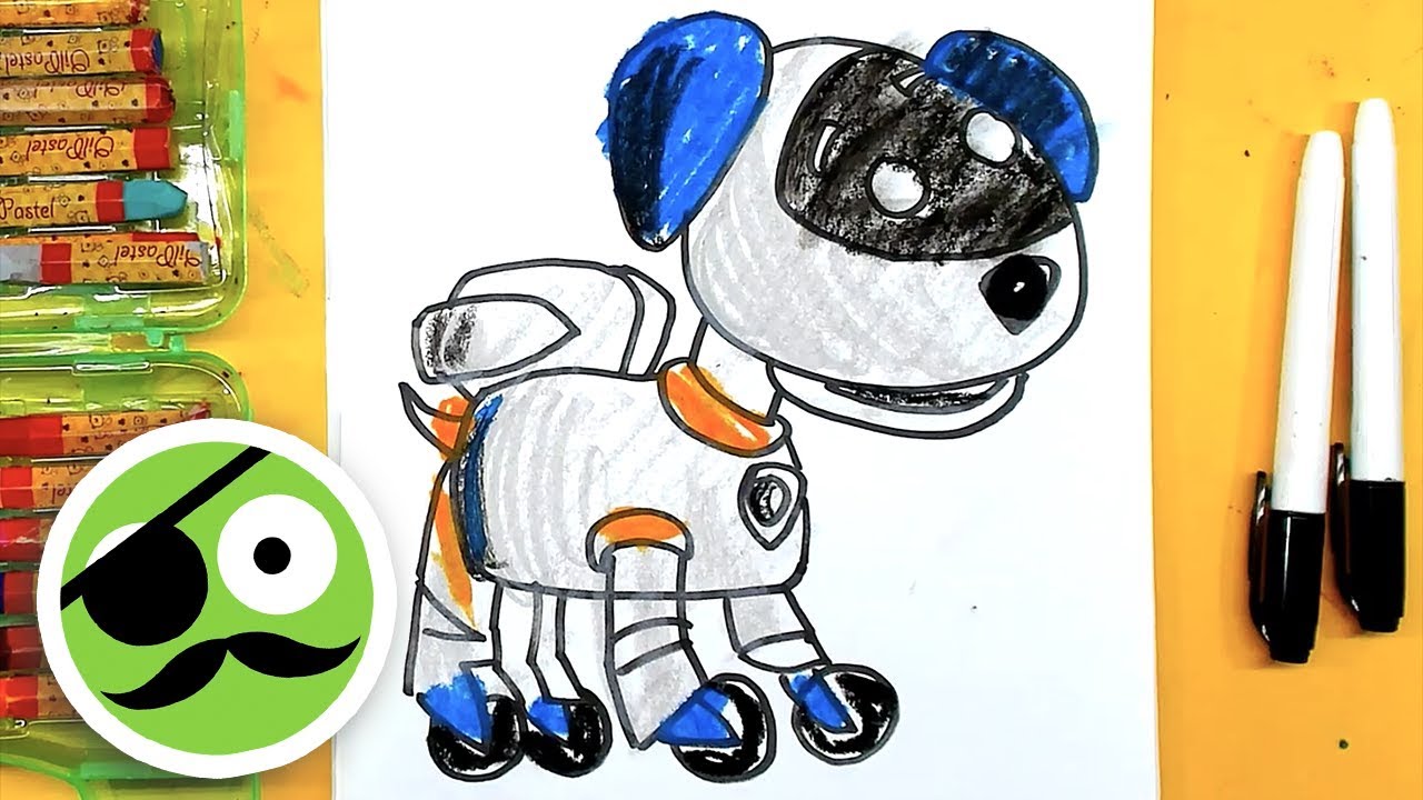 How To Draw Robo Dog / COLORING Pages Paw Patrol - YouTube