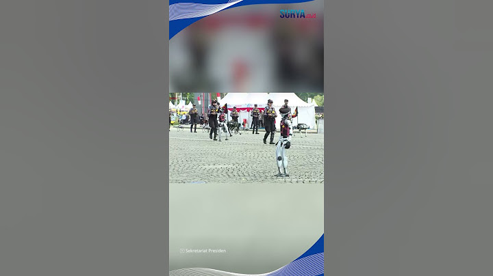Momen Robot Humanoid Polri Beri Hormat ke Presiden Prabowo di HUT ke-79 Bhayangkara