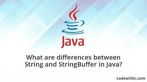 Differences between String and StringBuffer