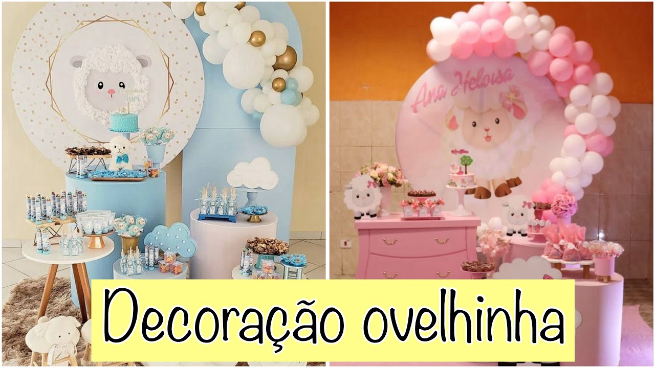 DECORAÇÃO DA OVELHINHA MENINO E MENINA - FESTA COM AMOR