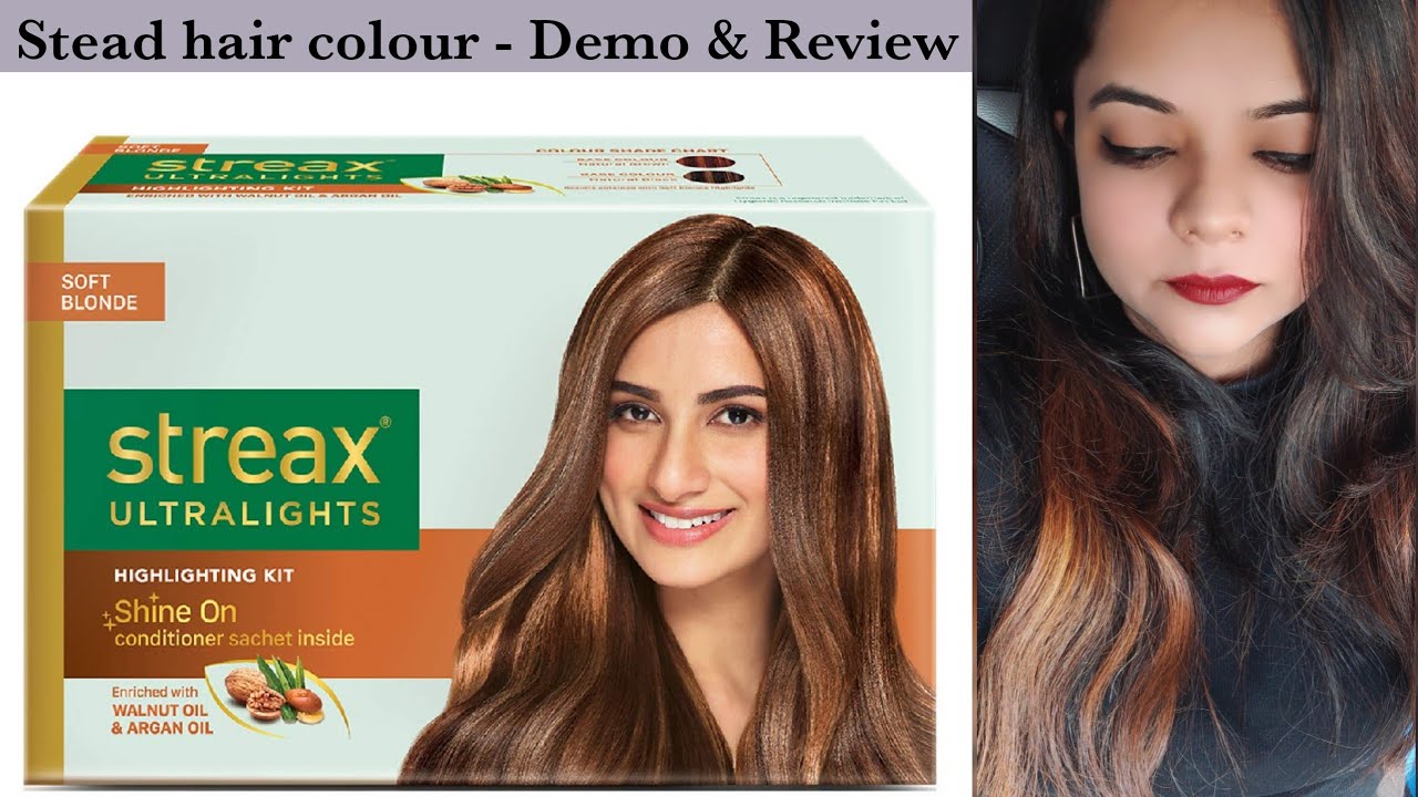 Colour your hair like parlour at home in 250 Rps || Ombre Hairstyles -  Streax Soft Blonde highlights - YouTube