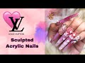 Louis Vuitton Sculpted LONG Acrylic Nails- using Glitterbels ~CLOSED: Giveaway~