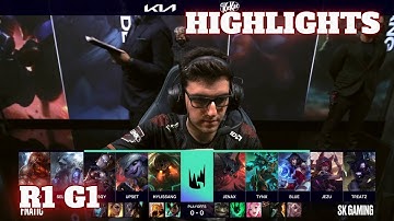 FNC vs SK - Game 1 Highlights | Round 1 LEC 2021 Spring Playoffs | Fnatic vs SK Gaming G1
