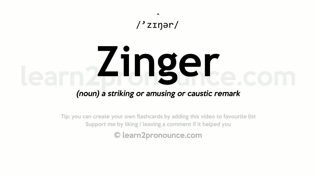 what does zinger mean in an essay