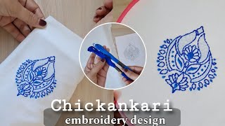 Chikankari Embroidery Design 🥀 Hand embroidery work ✨️ Easy Embroidery | Chikankari work