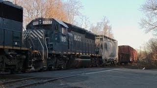 A chilly Sunday afternoon at Piscataway - 1/15/12 with HLCX , CSX SD40-2 onQ-191, and a Conrail SD50