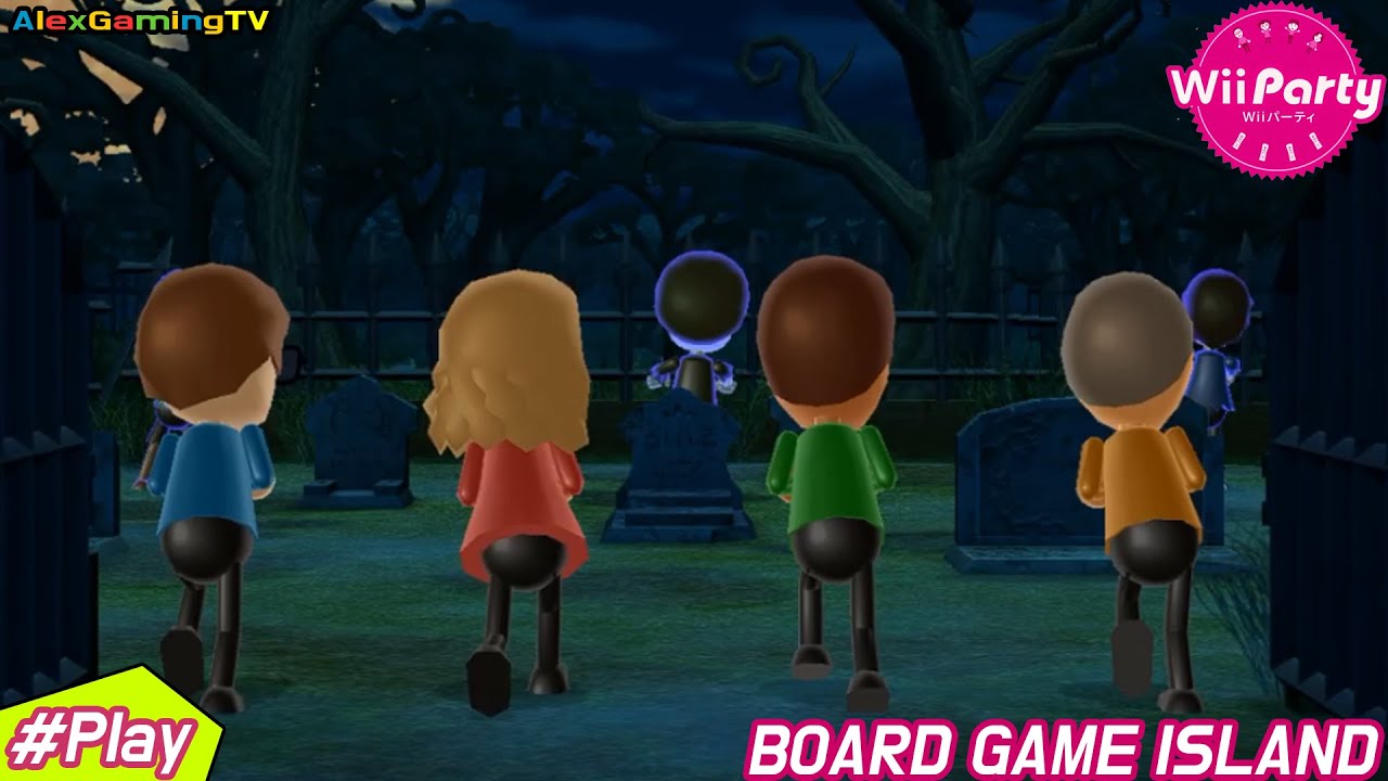 Wii party Board Game Island gameplay (Eng Sub) Player Greg vs Holly vs Gabriele vs Takashi