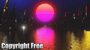 Synthwave Sea Loop Stock Video/VJ loop