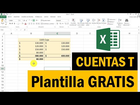 Como hacer CUENTAS T en Excel con ejemplo