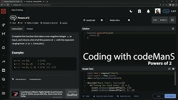 Codewars 8 kyu Powers of 2 Javascript