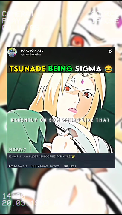 Tsunade being SIGMA 🗿☠️