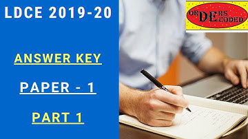 2019 20 Keys Paper 1 Part 1