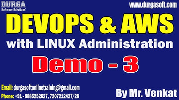 DEVOPS & AWS with LINUX Administration tutorials || Demo - 3 || by Venkat On 22-12-2025 @8PM (IST)