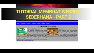 Tutorial Membuat Website Sederhana - HTML CSS (Part 2)