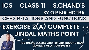 ISC CLASS 11 MATHS || S.CHAND