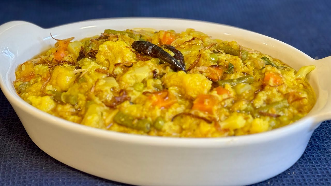 Рецепт зимних овощных кичури для ифтара |