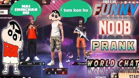 Funny Noob Prank In World Chat || Best Funny Prank | Noob Prank | Garena Free Fire