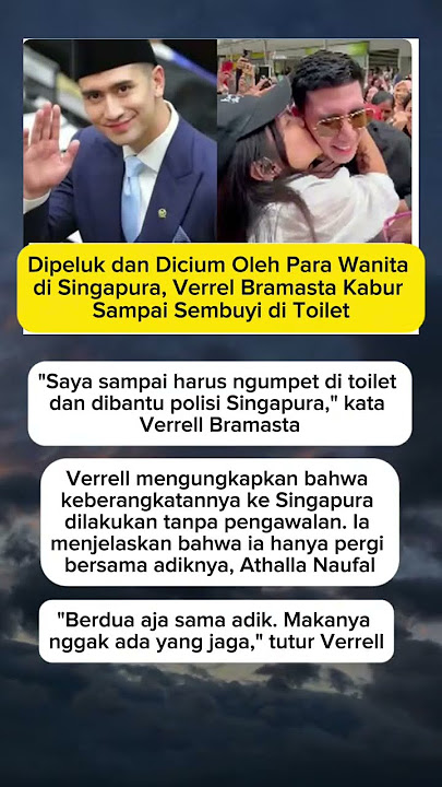 Verrel di Singapura di cium dan di peluk wanita sampai kabur ke toilet #keluargaartis #foryou #artis