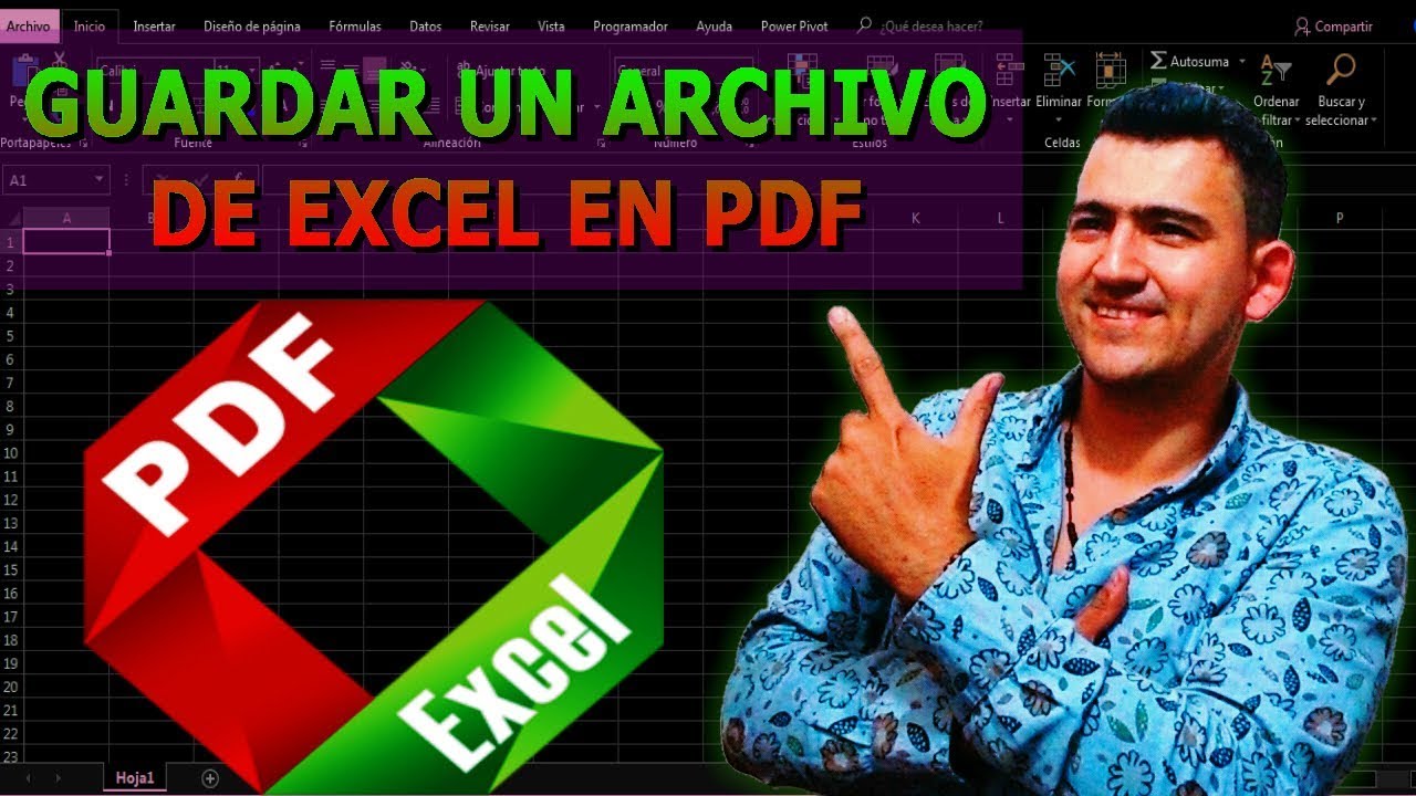 Como guardar un archivo o un libro de Excel en formato PDF - YouTube