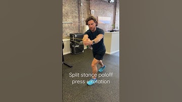 Split stance paloff press + rotation