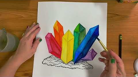Easy Color and Value Crystal Drawing Tutorial