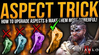 Diablo 4 INSANE TRICK - How To Upgrade ASPECTS To Make Them MORE POWERFUL - Test \& Results Live Demo