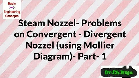 Steam Nozzle problems- Con-Div nozzle ( using mollier diagram)- part- 1