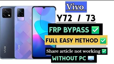 Vivo Y72/ Y73: Google Account/ FRP Bypass -100% Working 14 15 - (Without PC)🖥✅️