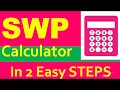 SWP Mutual Fund Calculator || Detailed information about SWP MF