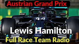 Lewis Hamilton FULL RACE Team Radio Austrian Grand Prix (Live Timings & Driver Tracker)