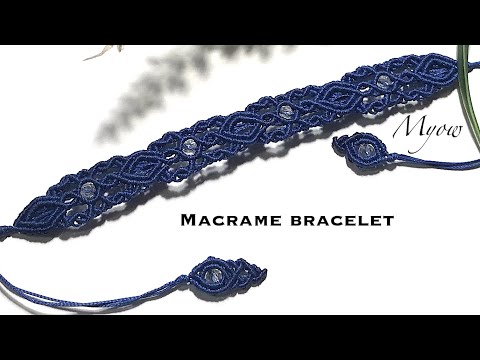 ELEGANT MACRAME CHAINLET WITH CRYSTAL | BRACELET TUTORIAL - MYOW 233