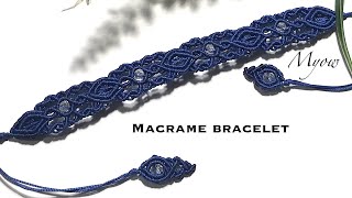 ELEGANT MACRAME CHAINLET WITH CRYSTAL | BRACELET TUTORIAL  MYOW 233