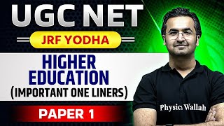 UGC NET Paper 1 Preparation : Higher Education - UGC NET June 2024 Important One Liner Questions