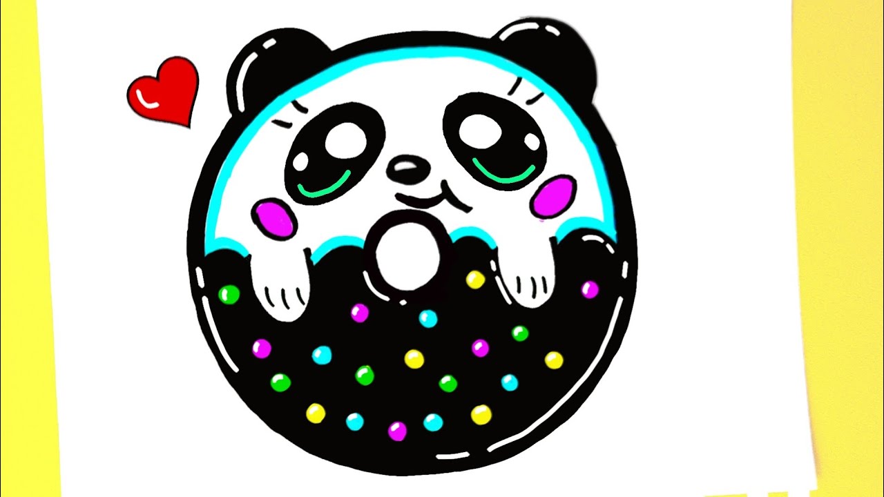 COMO DESENHAR UM PANDA FOFO KAWAII - Desenhos Kawaii 