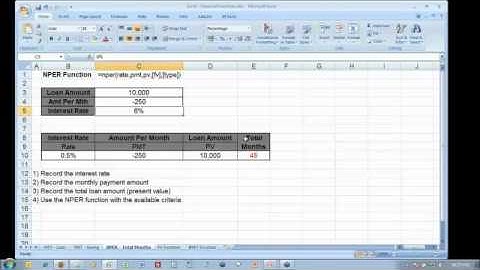 NPER (number of periods) Function