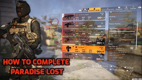 The Division 2 Incursion Paradise Lost- How To- With Minimal Spoilers- My Build At The End Of Video